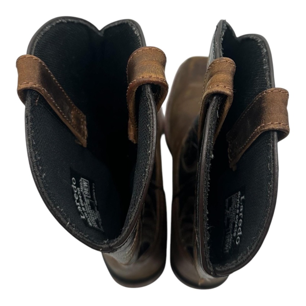 Laredo Rockwell 11" Boots Mens 9 EW EXTRA WIDE Brown Steel Toe EH‎ Stockman Heel - Picture 8 of 10